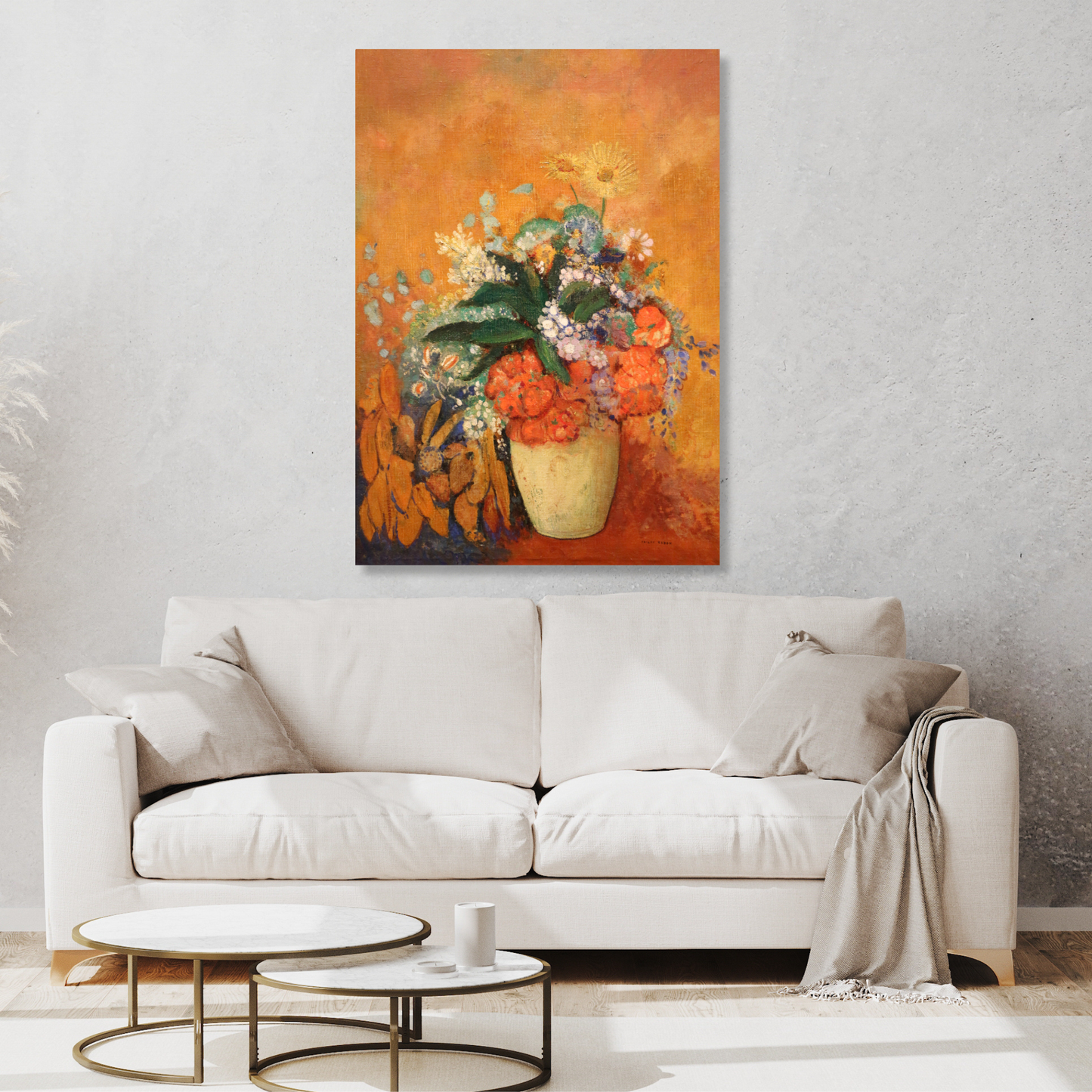 Odilon Redon - Vase of Flowers Wall Art Canvas Print