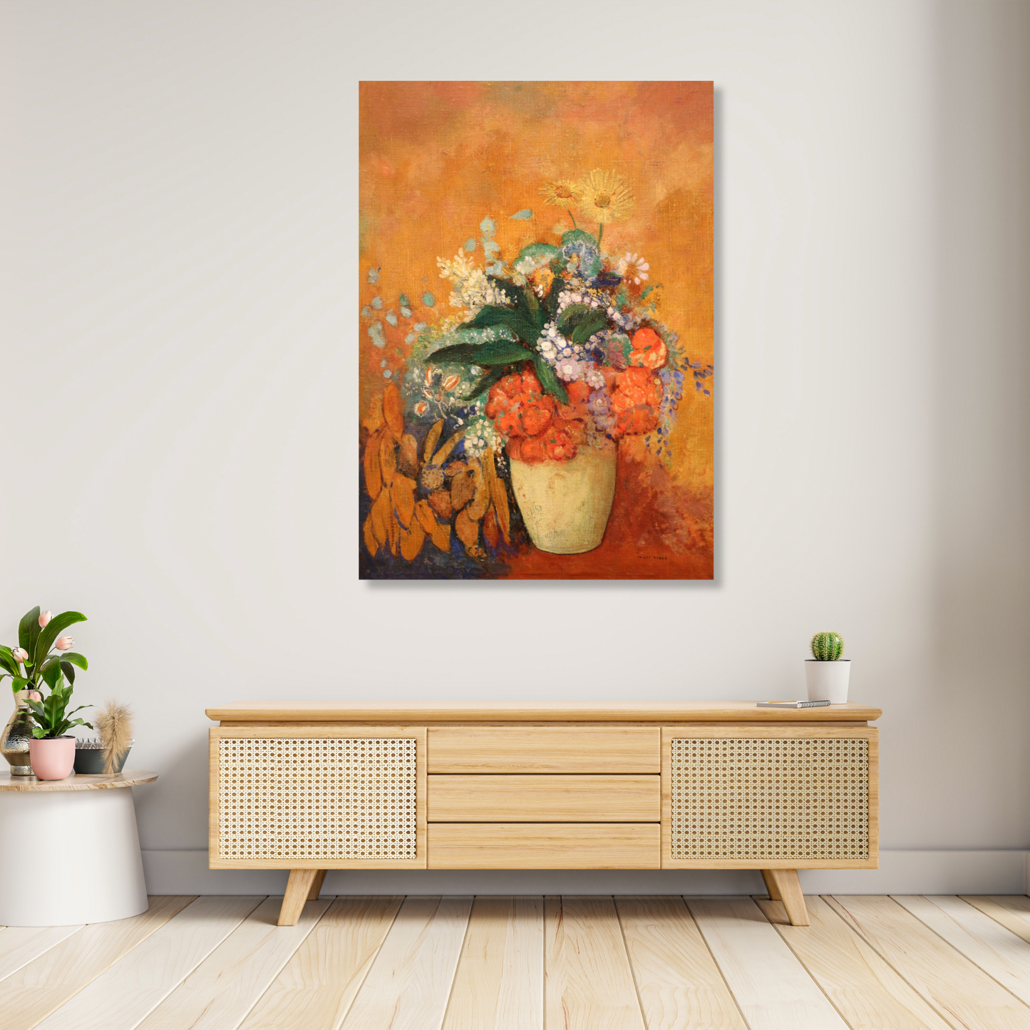 Odilon Redon - Vase of Flowers Wall Art Canvas Print