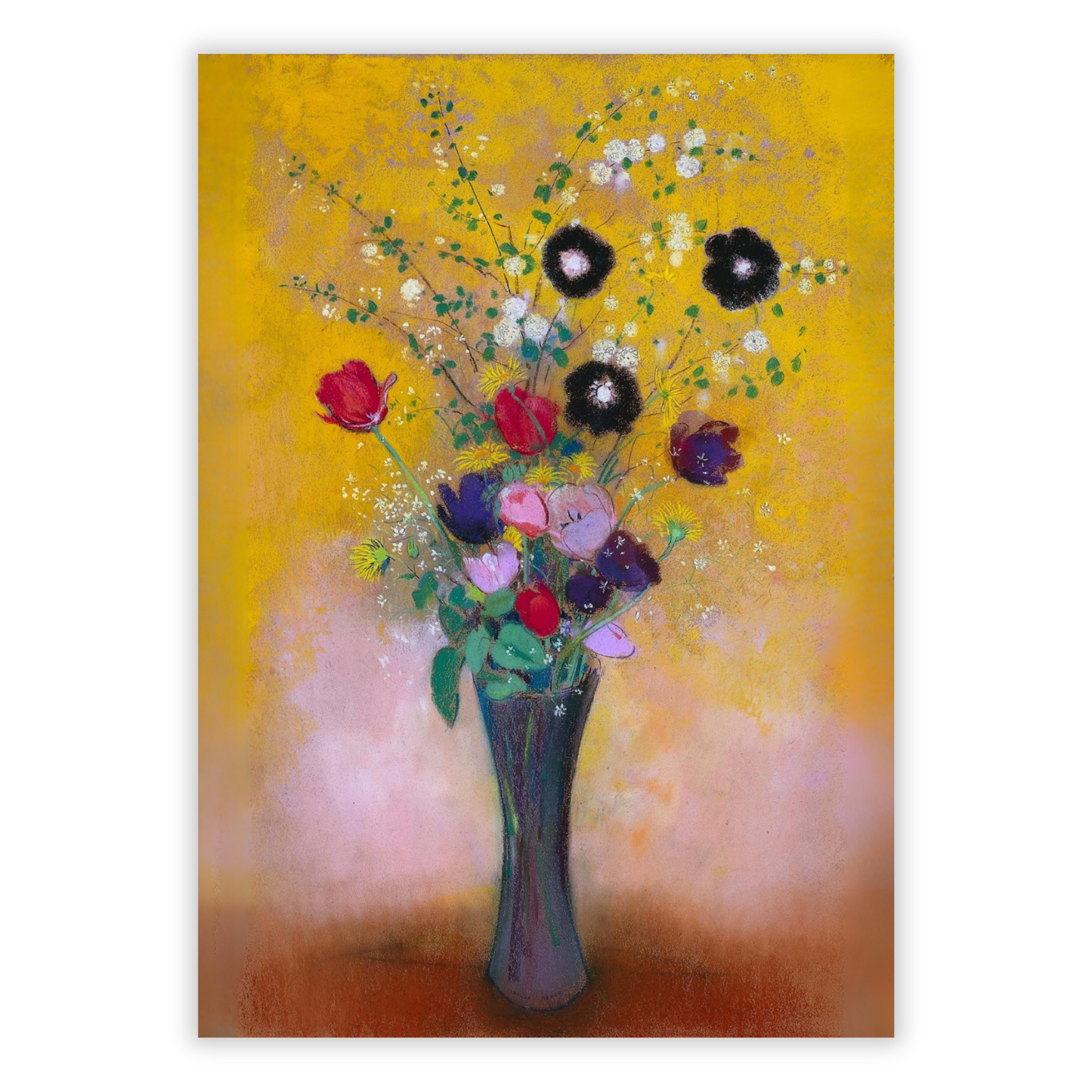Odilon Redon - Vase of Flowers II Wall Art Canvas Print