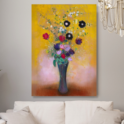 Odilon Redon - Vase of Flowers II Wall Art Canvas Print