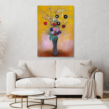 Odilon Redon - Vase of Flowers II Wall Art Canvas Print