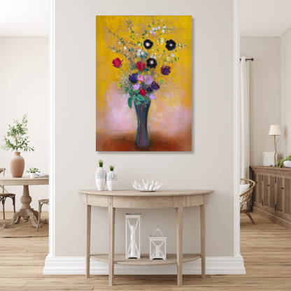Odilon Redon - Vase of Flowers II Wall Art Canvas Print