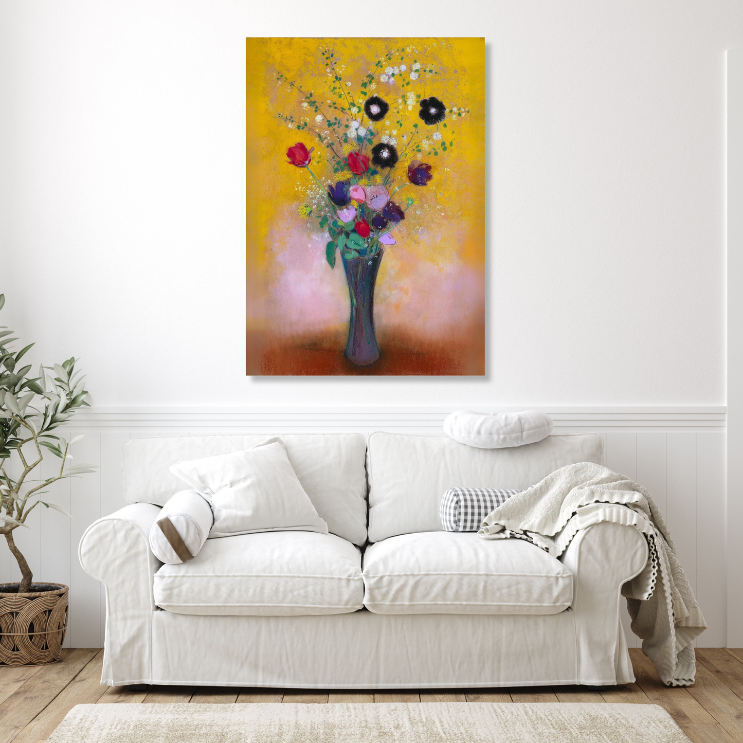 Odilon Redon - Vase of Flowers II Wall Art Canvas Print