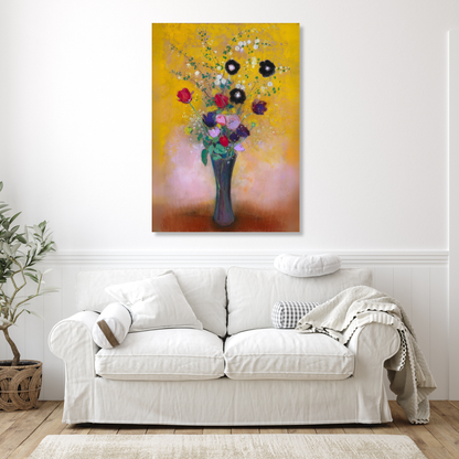 Odilon Redon - Vase of Flowers II Wall Art Canvas Print