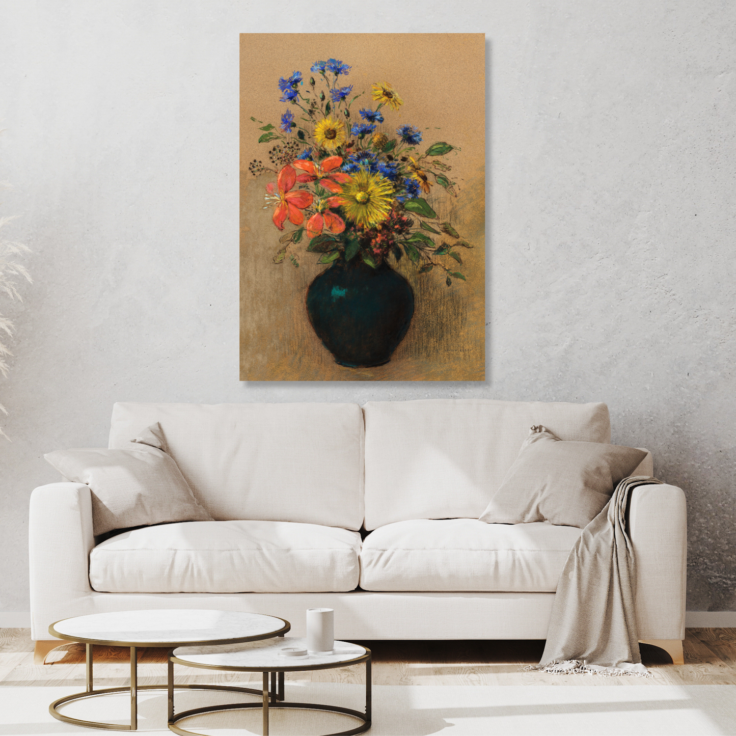 Odilon Redon - Wildflowers Wall Art Canvas Print