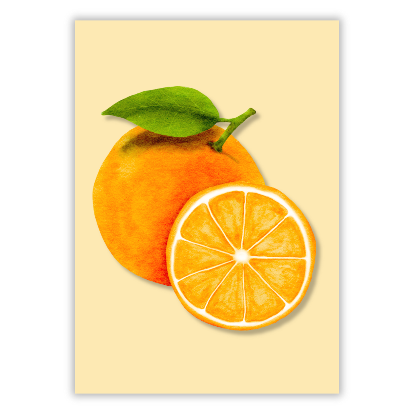 Orange Citrus Wall Art Canvas Print