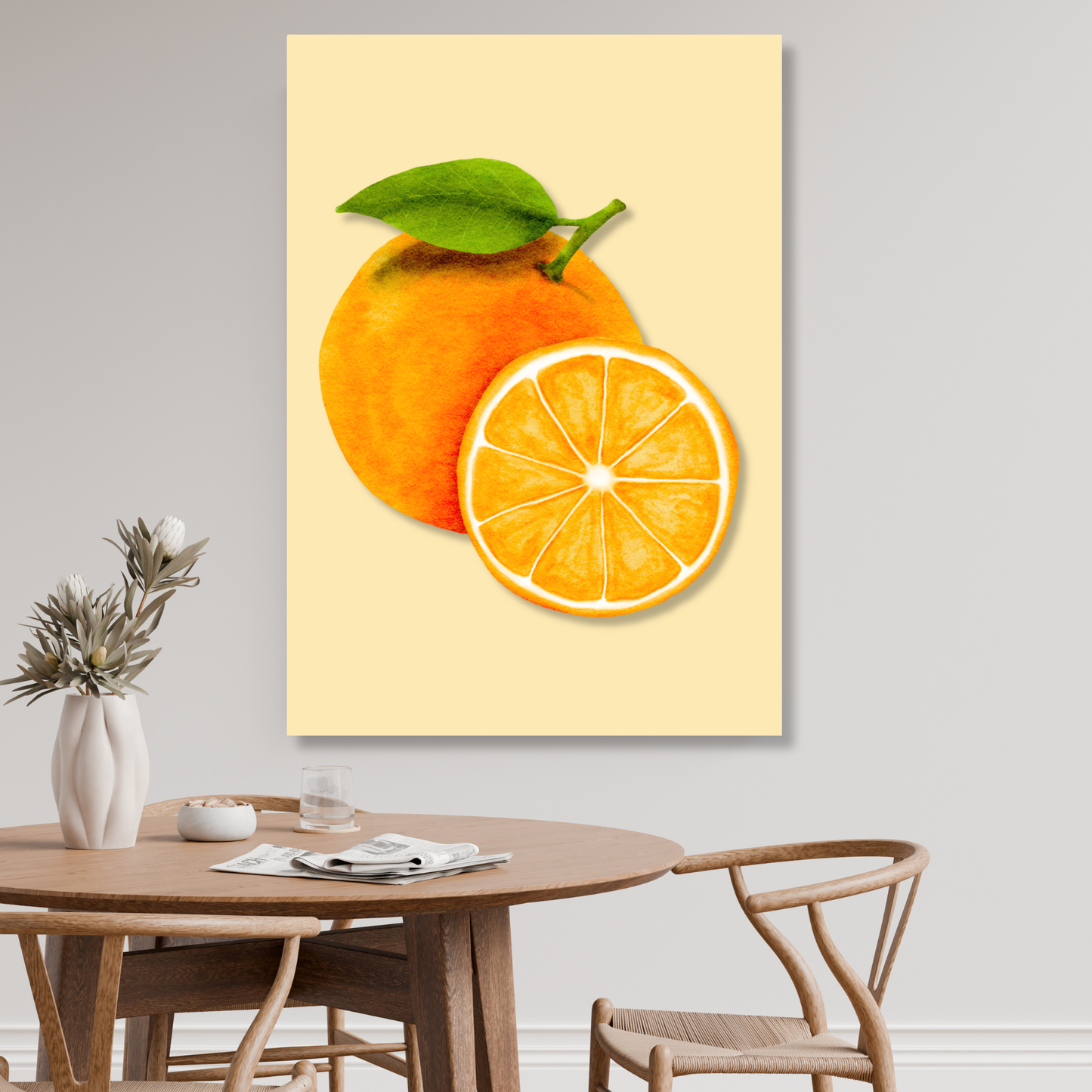 Orange Citrus Wall Art Canvas Print