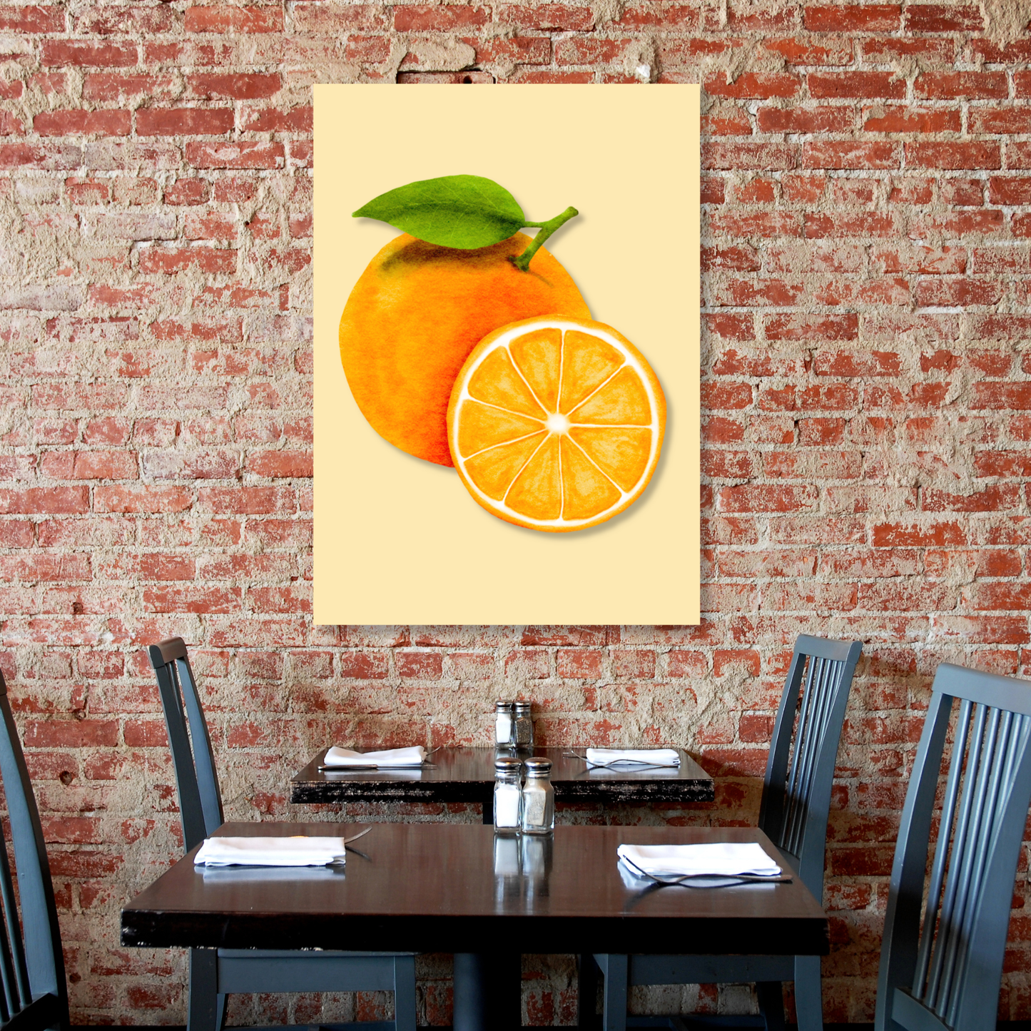 Orange Citrus Wall Art Canvas Print