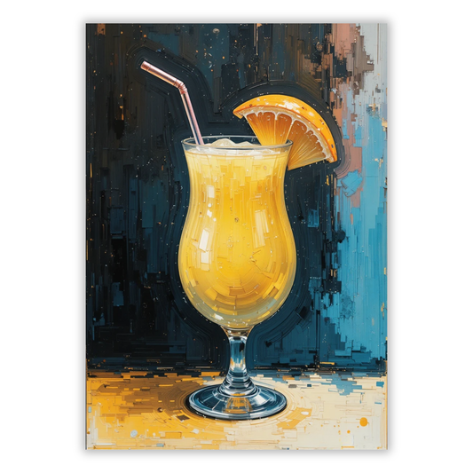 Orange Cocktail Wall Art Canvas Print