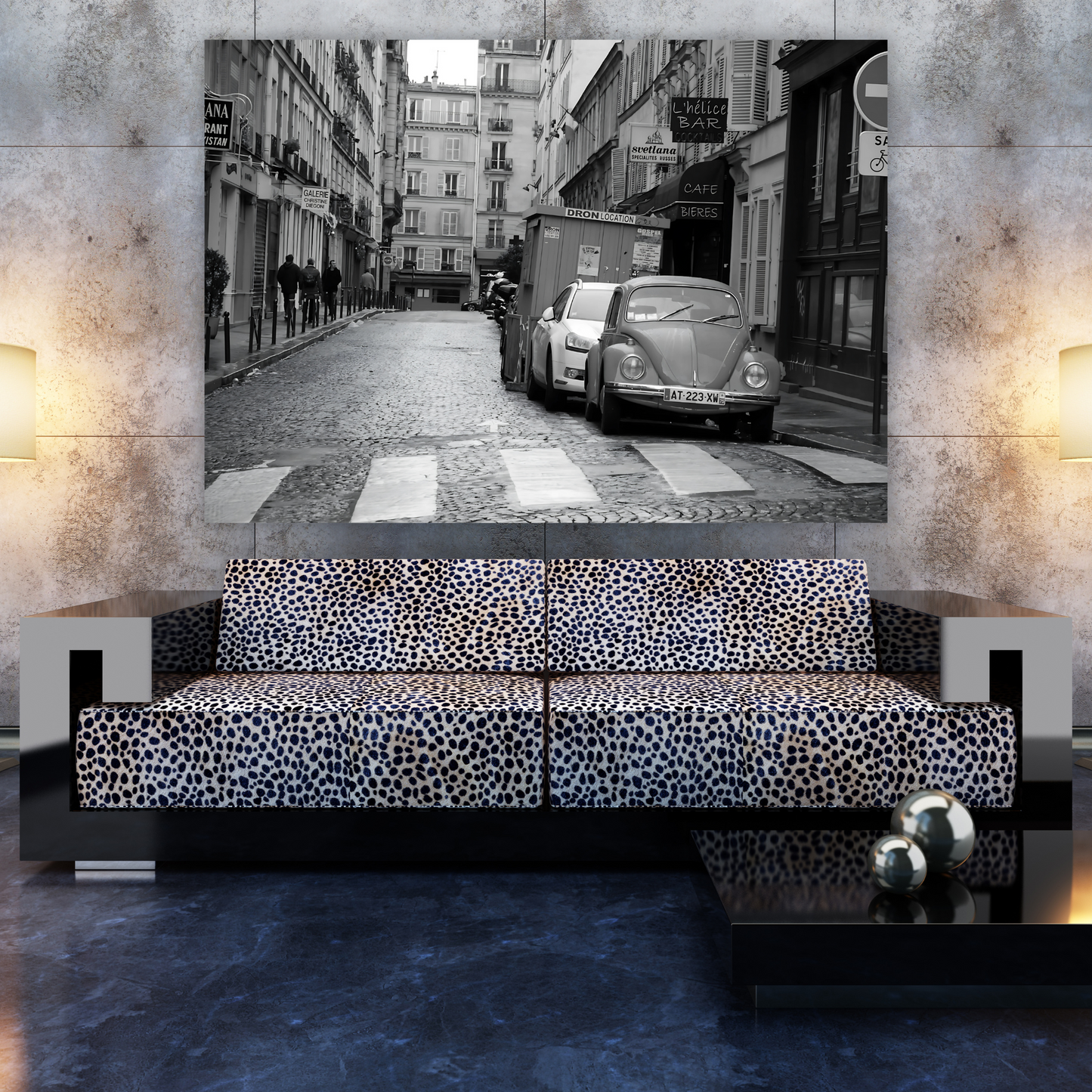 Paris Laneway Wall Art Canvas Print