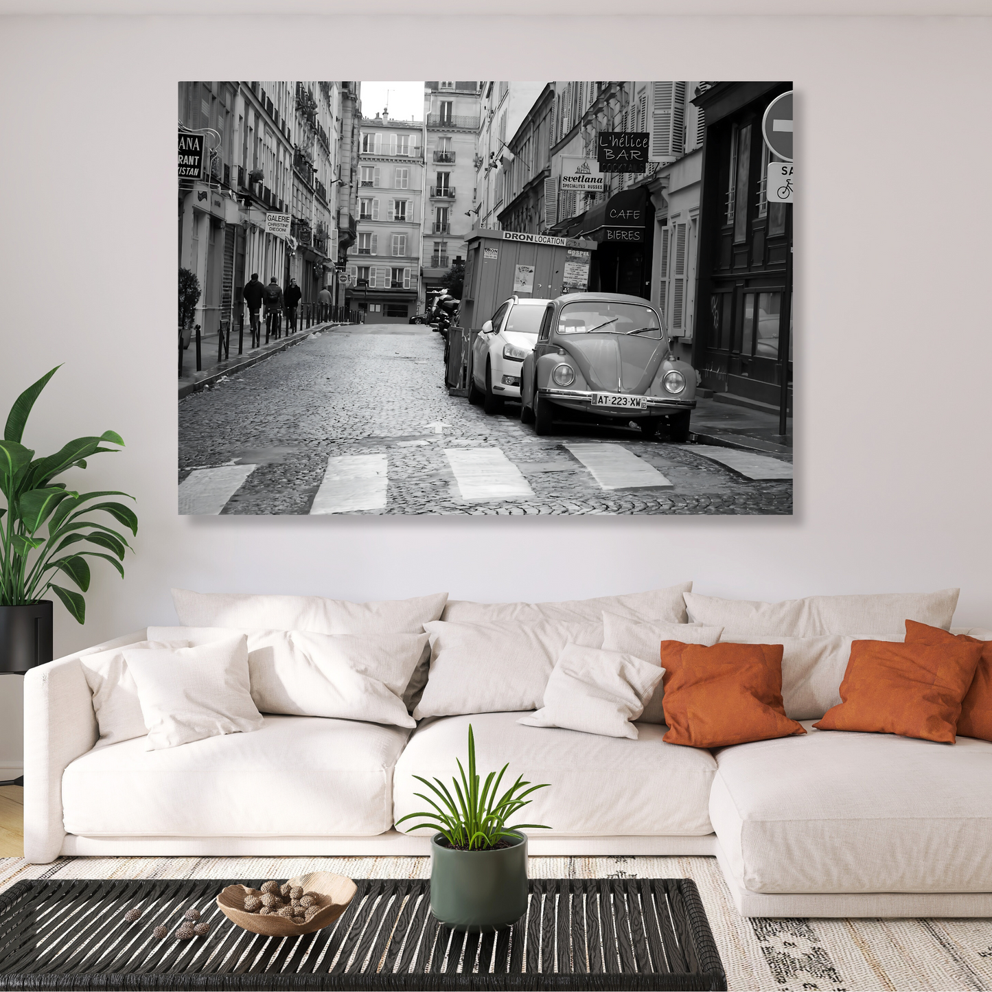 Paris Laneway Wall Art Canvas Print
