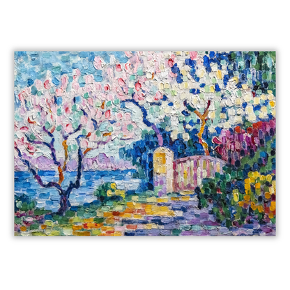 Paul Signac - Arbres En Fleurs Wall Art Canvas Print