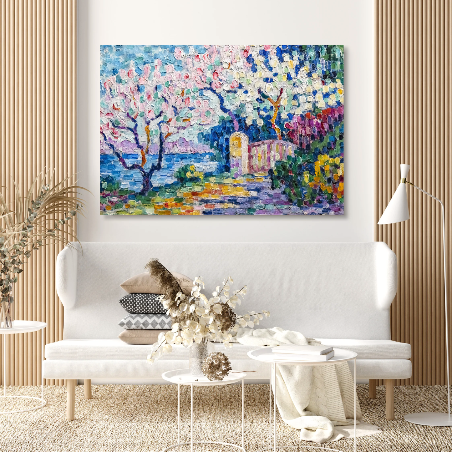 Paul Signac - Arbres En Fleurs Wall Art Canvas Print