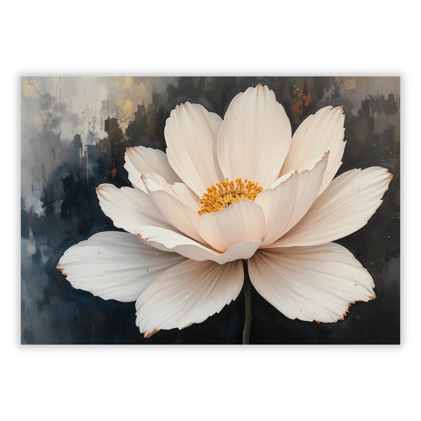 Petals Of Stillness Floral Wall Art Canvas Print
