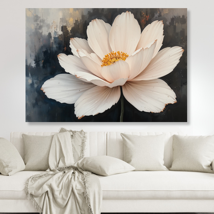 Petals Of Stillness Floral Wall Art Canvas Print