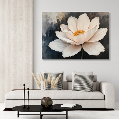 Petals Of Stillness Floral Wall Art Canvas Print