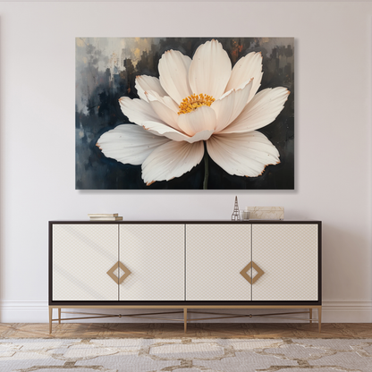 Petals Of Stillness Floral Wall Art Canvas Print