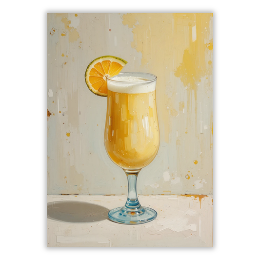 Pina Colada Cocktail Wall Art Canvas Print