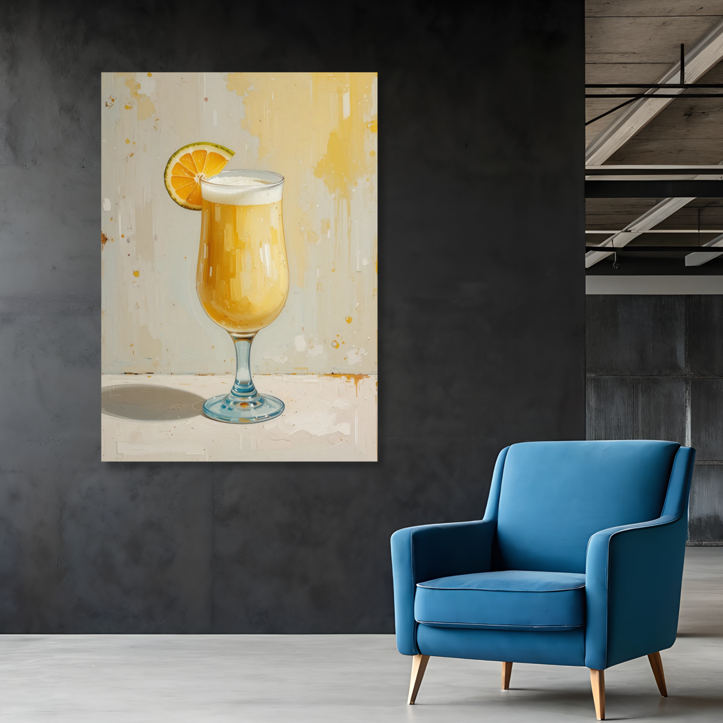 Pina Colada Cocktail Wall Art Canvas Print