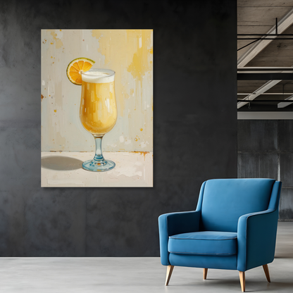 Pina Colada Cocktail Wall Art Canvas Print