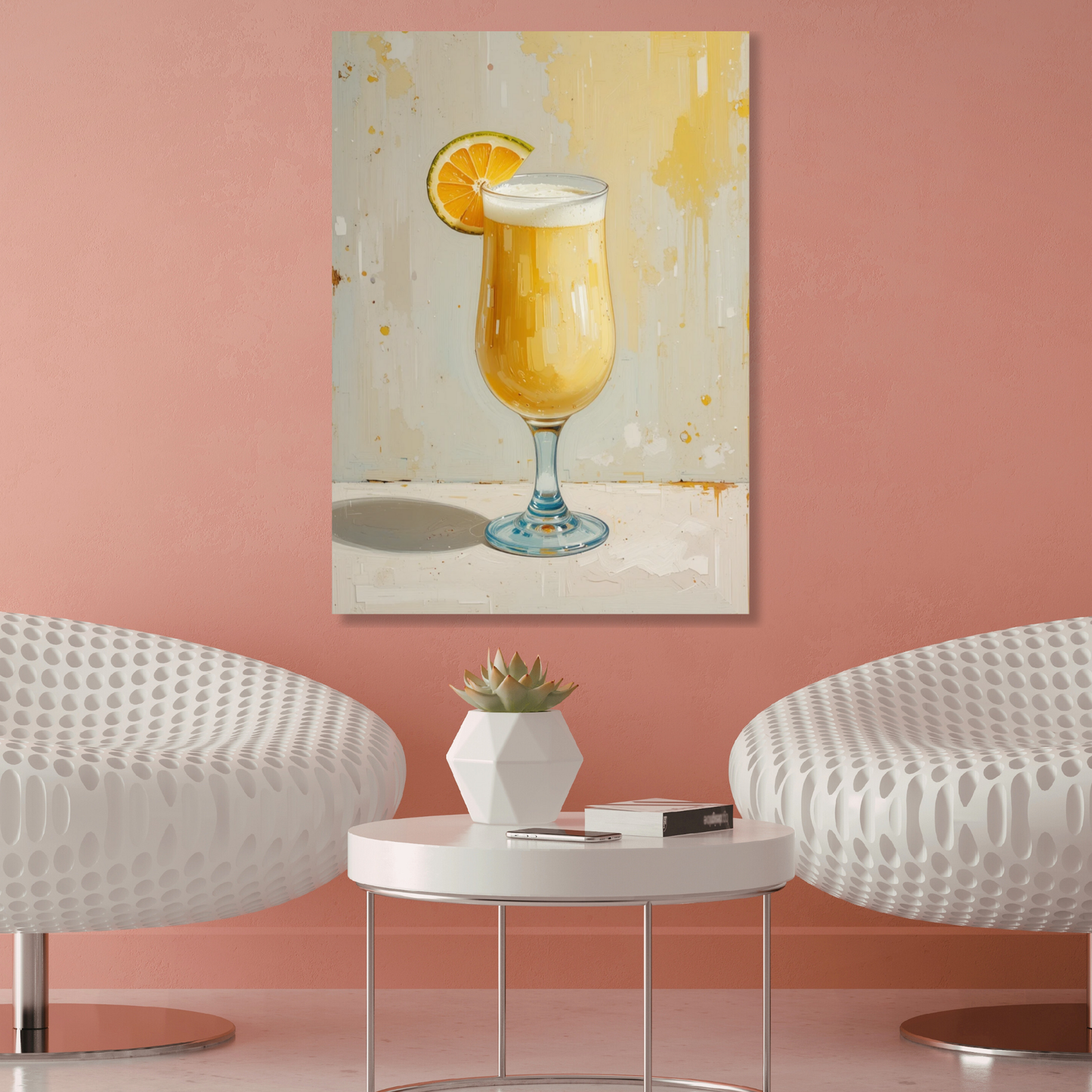 Pina Colada Cocktail Wall Art Canvas Print