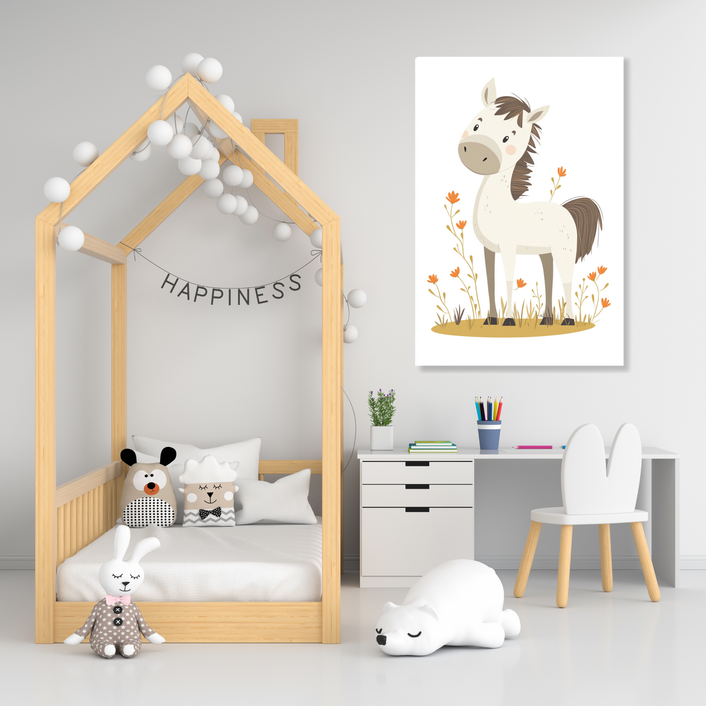 Portia Pony Canvas Wall Art Print