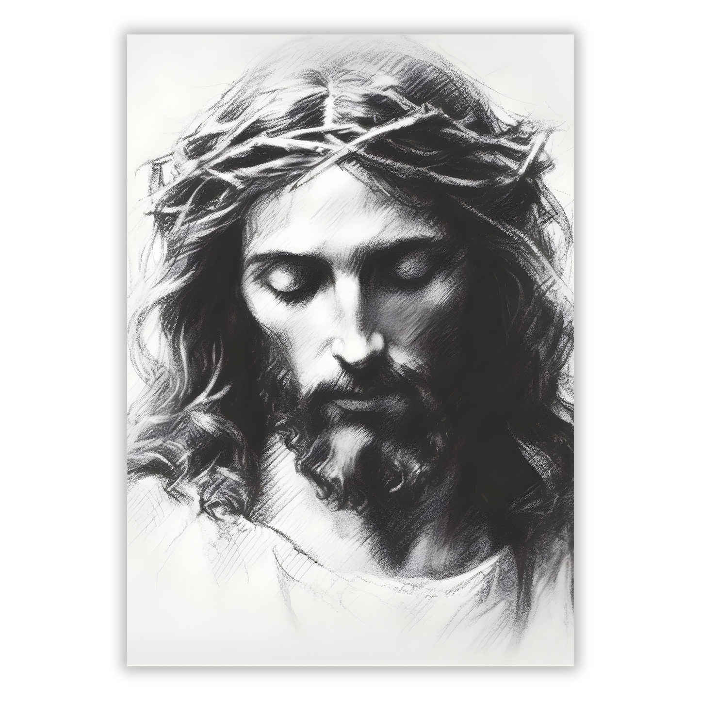 Portrait Of Jesus Christ Wall Art Canvas Print