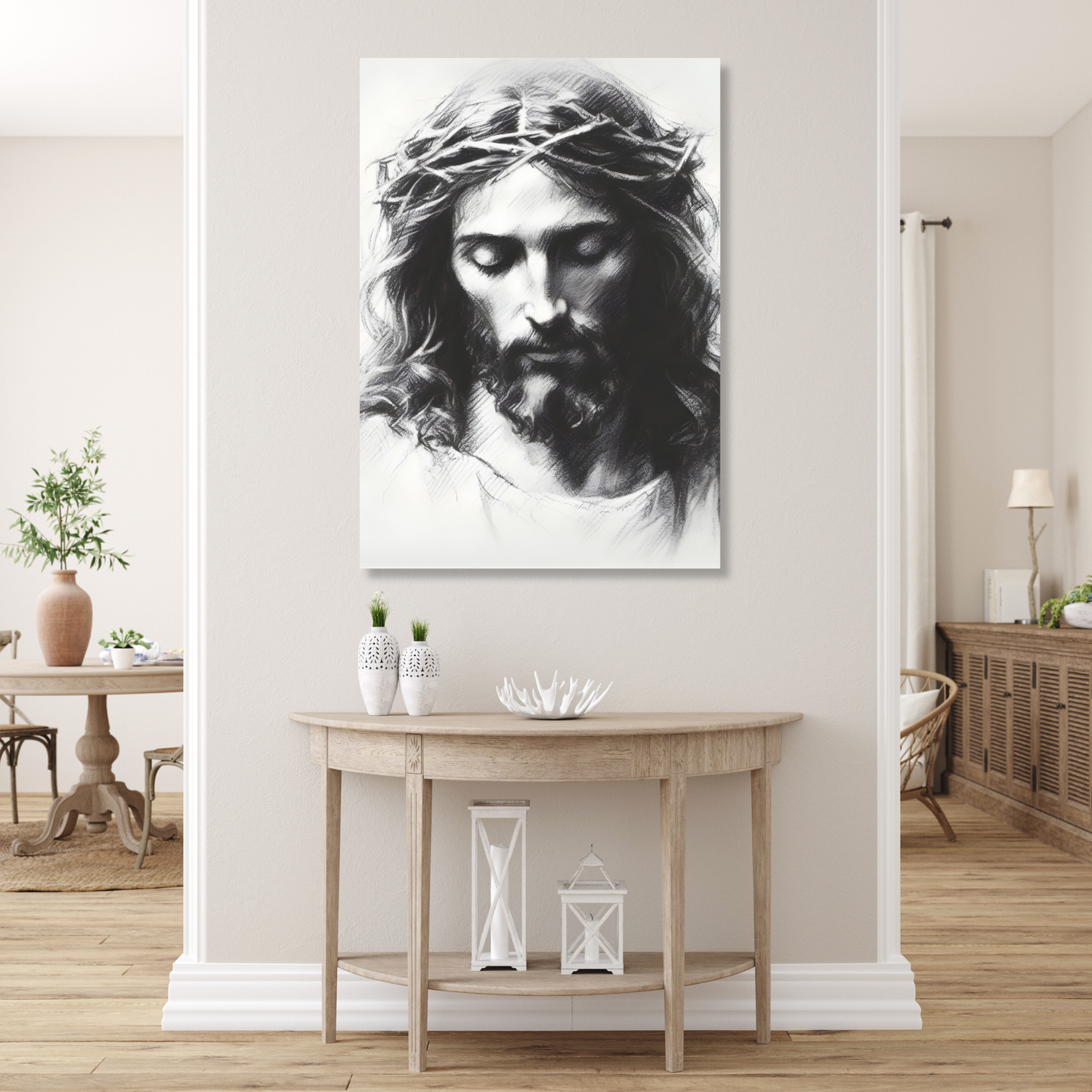 Portrait Of Jesus Christ Wall Art Canvas Print