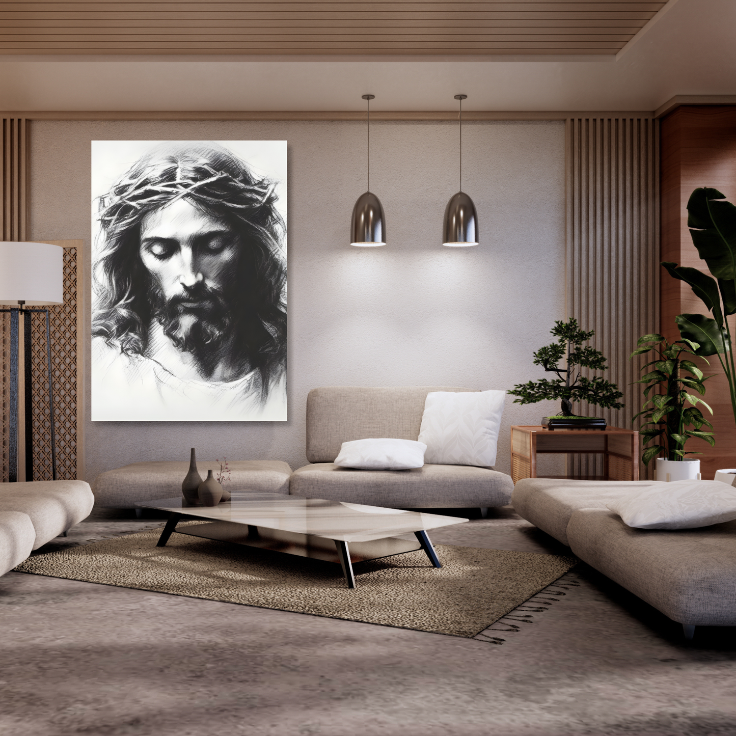 Portrait Of Jesus Christ Wall Art Canvas Print