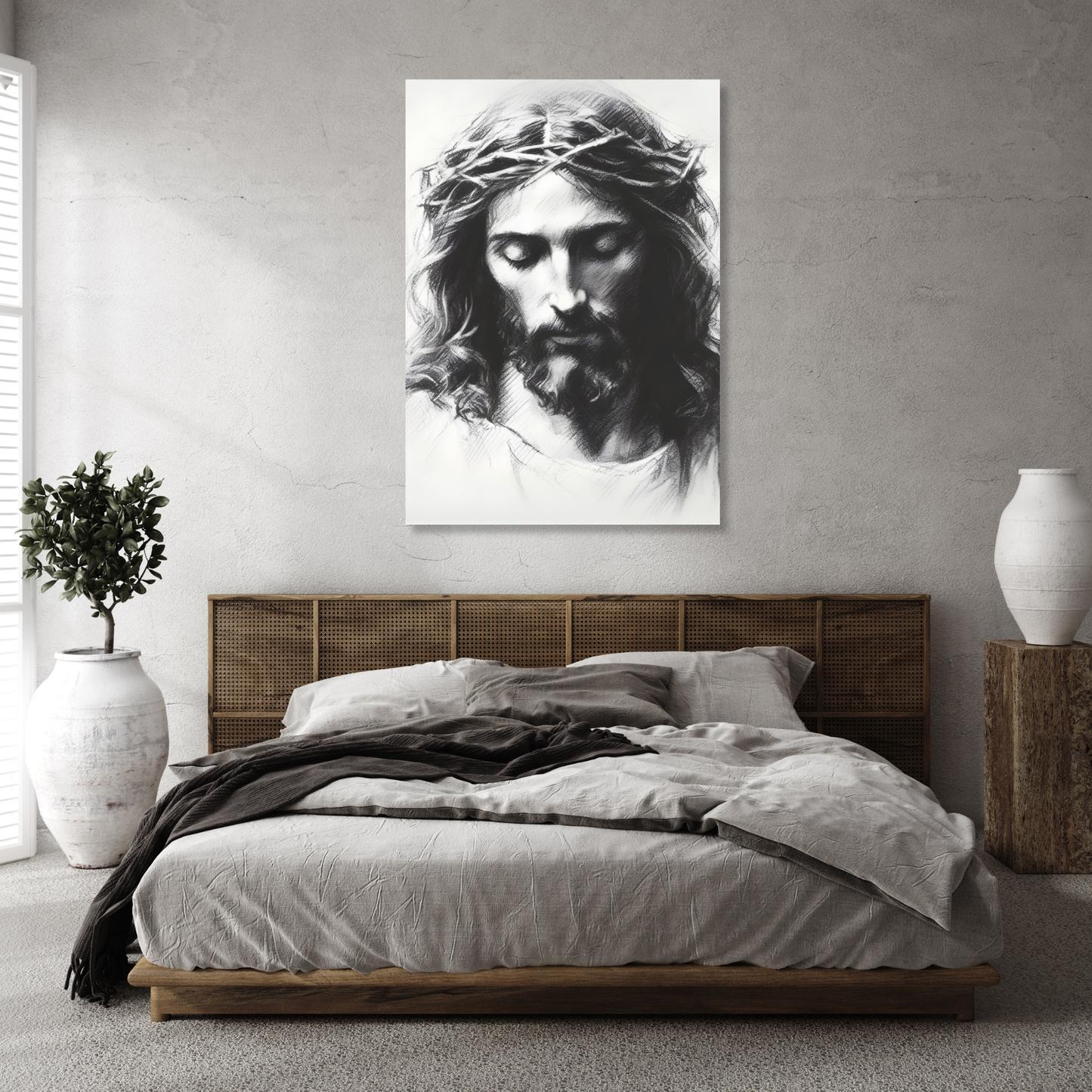 Portrait Of Jesus Christ Wall Art Canvas Print