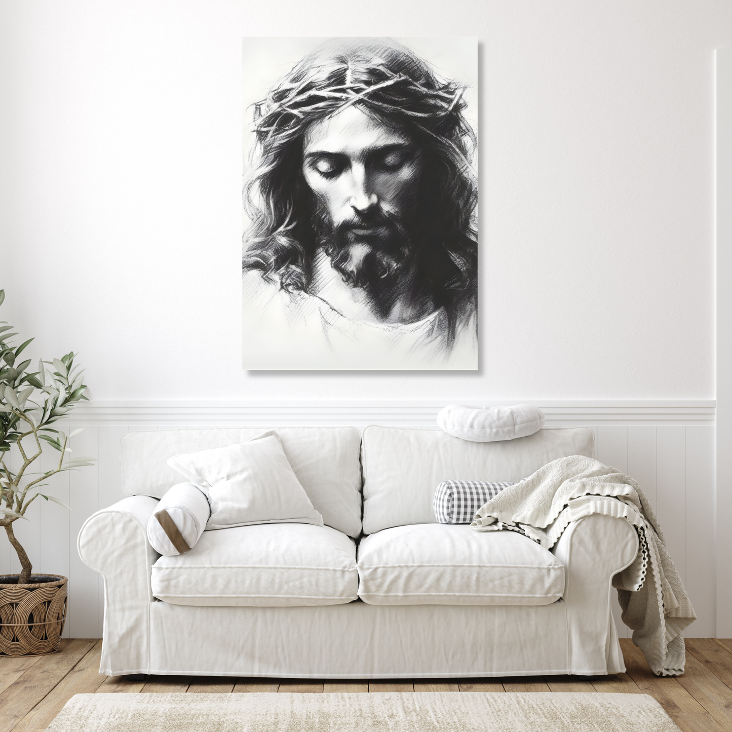 Portrait Of Jesus Christ Wall Art Canvas Print
