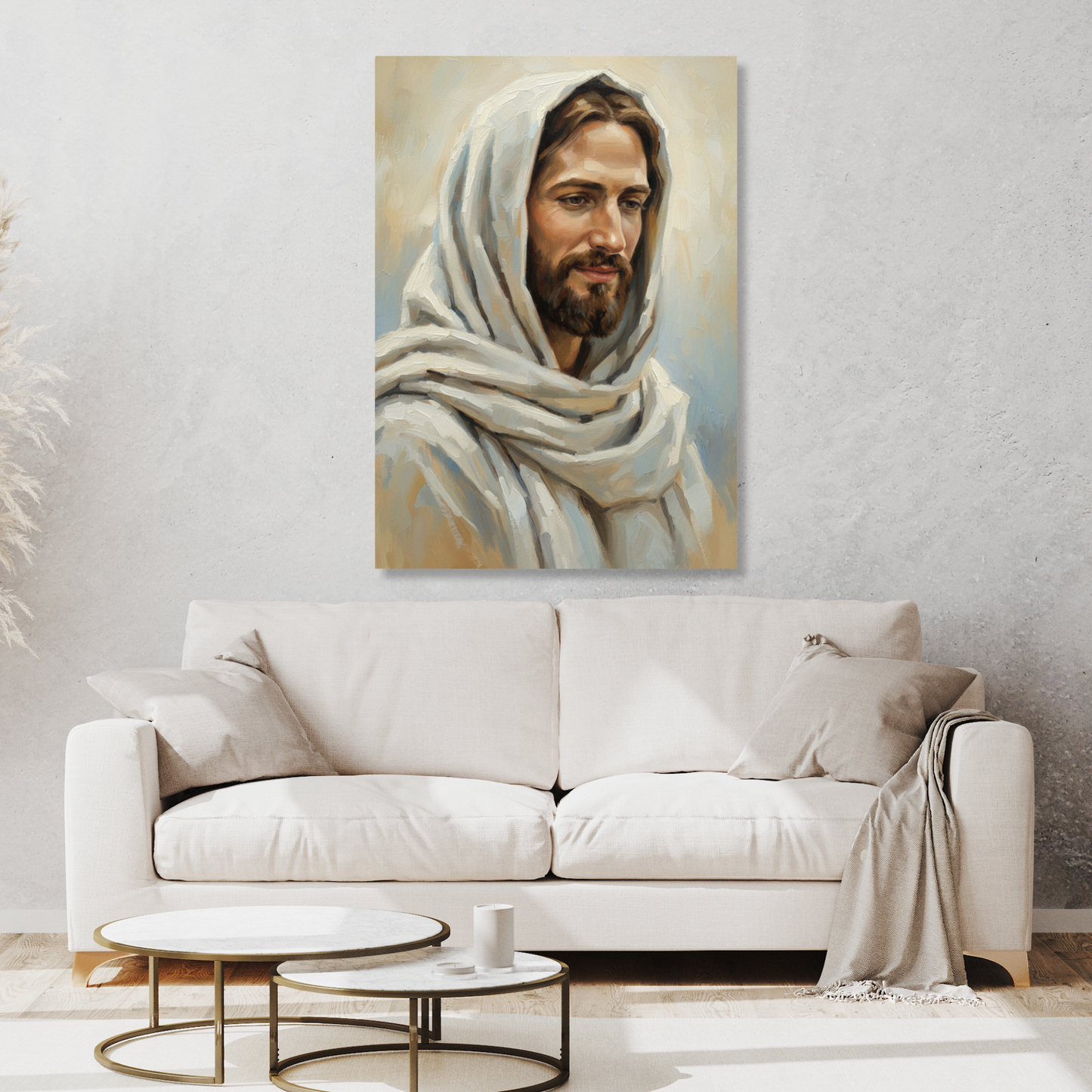 Portrait Of Jesus Christ Wall Art Canvas Print