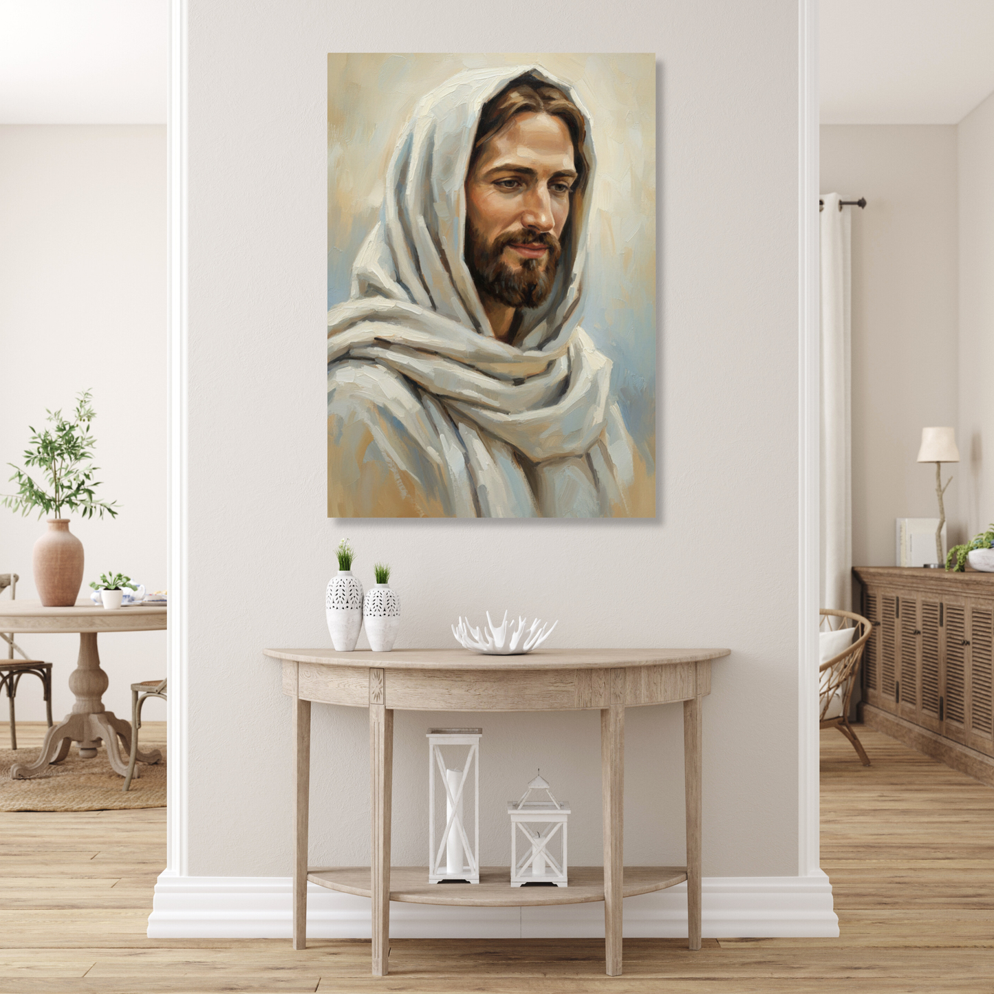 Portrait Of Jesus Christ Wall Art Canvas Print