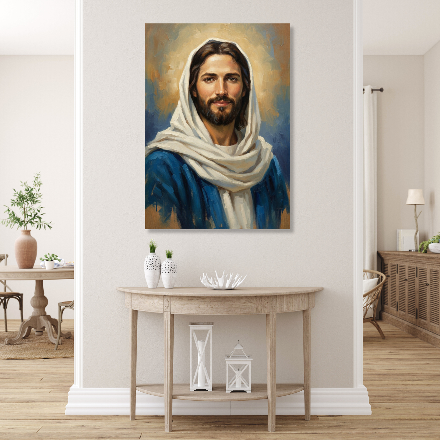 Portrait Of Jesus Wall Art Canvas Print