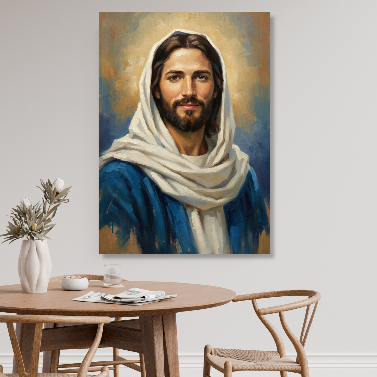 Portrait Of Jesus Wall Art Canvas Print