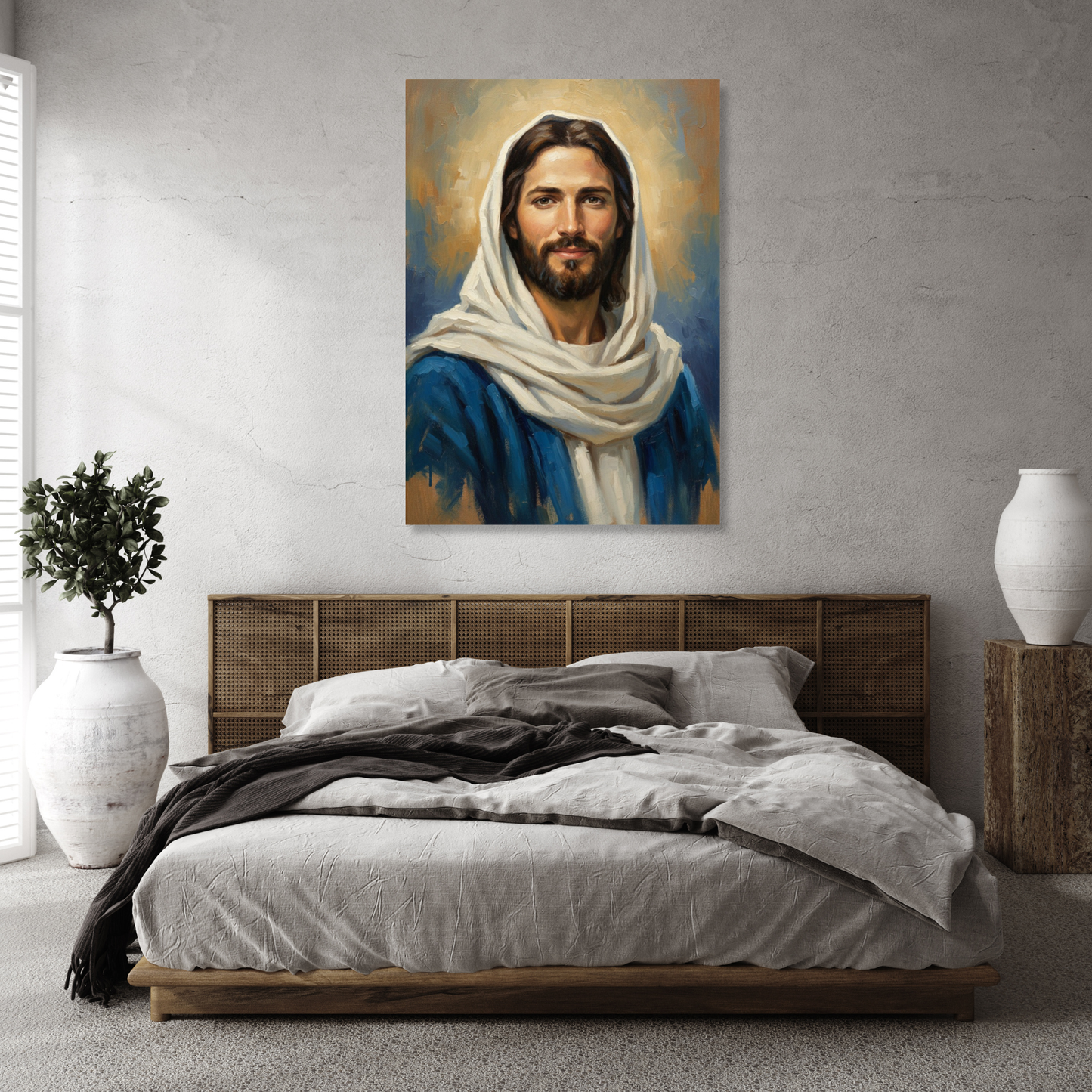 Portrait Of Jesus Wall Art Canvas Print