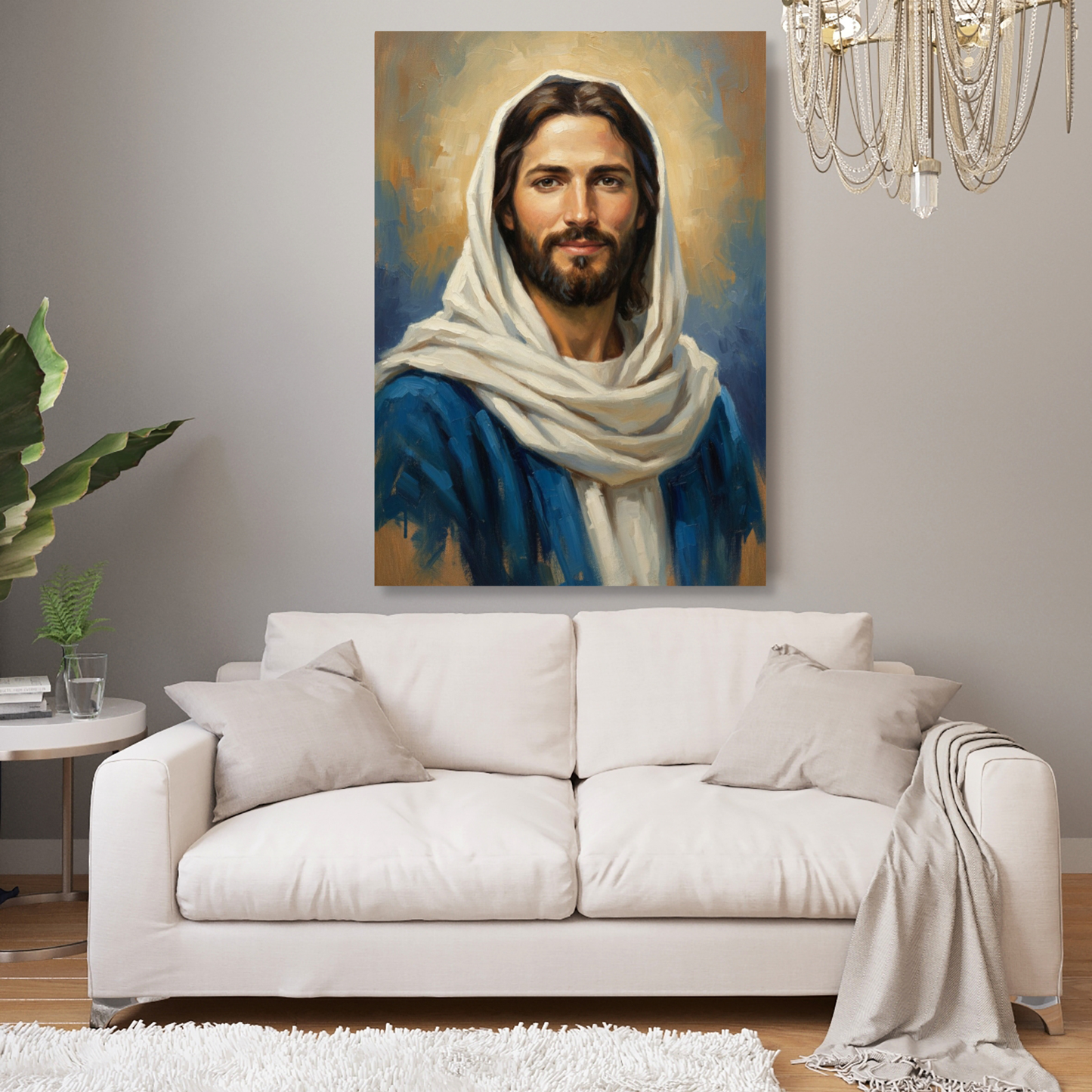 Portrait Of Jesus Wall Art Canvas Print
