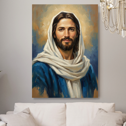Portrait Of Jesus Wall Art Canvas Print