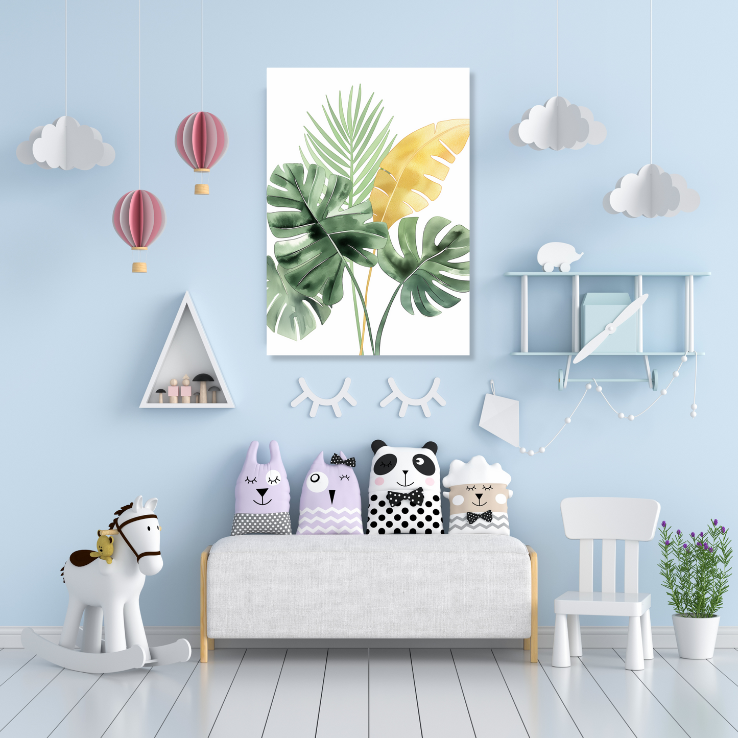 Prehistoric Leaves Canvas Wall Art Print