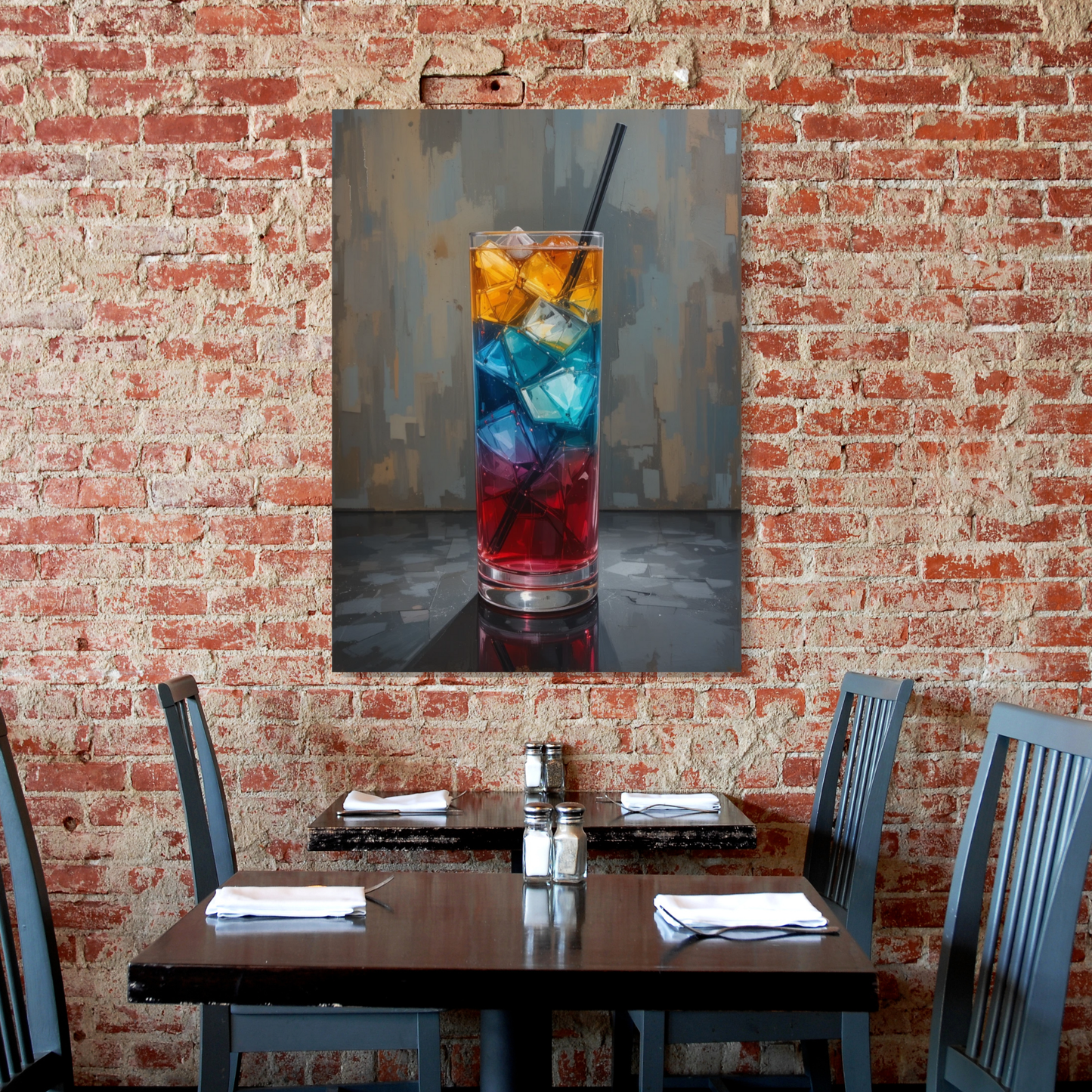 Rainbow Paradise Cocktail Wall Art Canvas Print