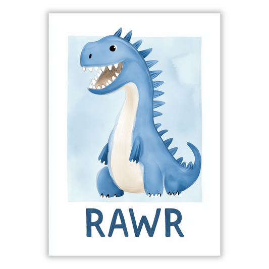 Rawr Canvas Wall Art Print