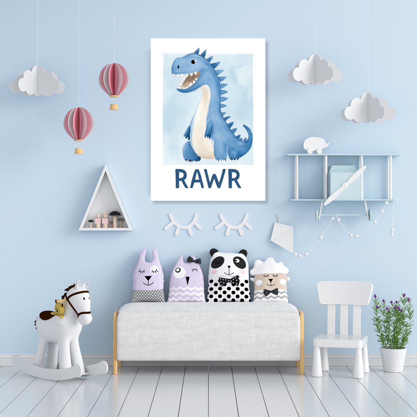 Rawr Canvas Wall Art Print
