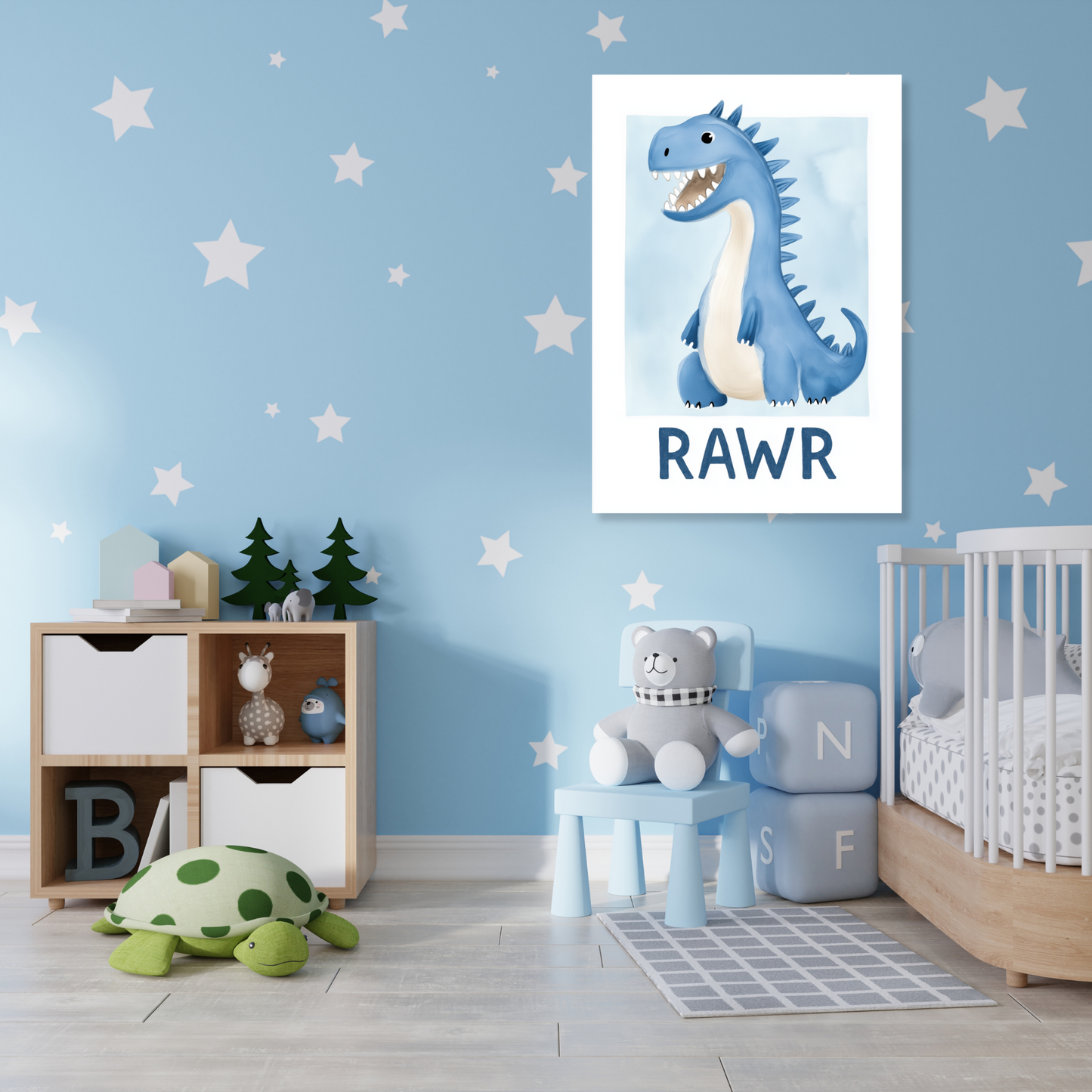 Rawr Canvas Wall Art Print