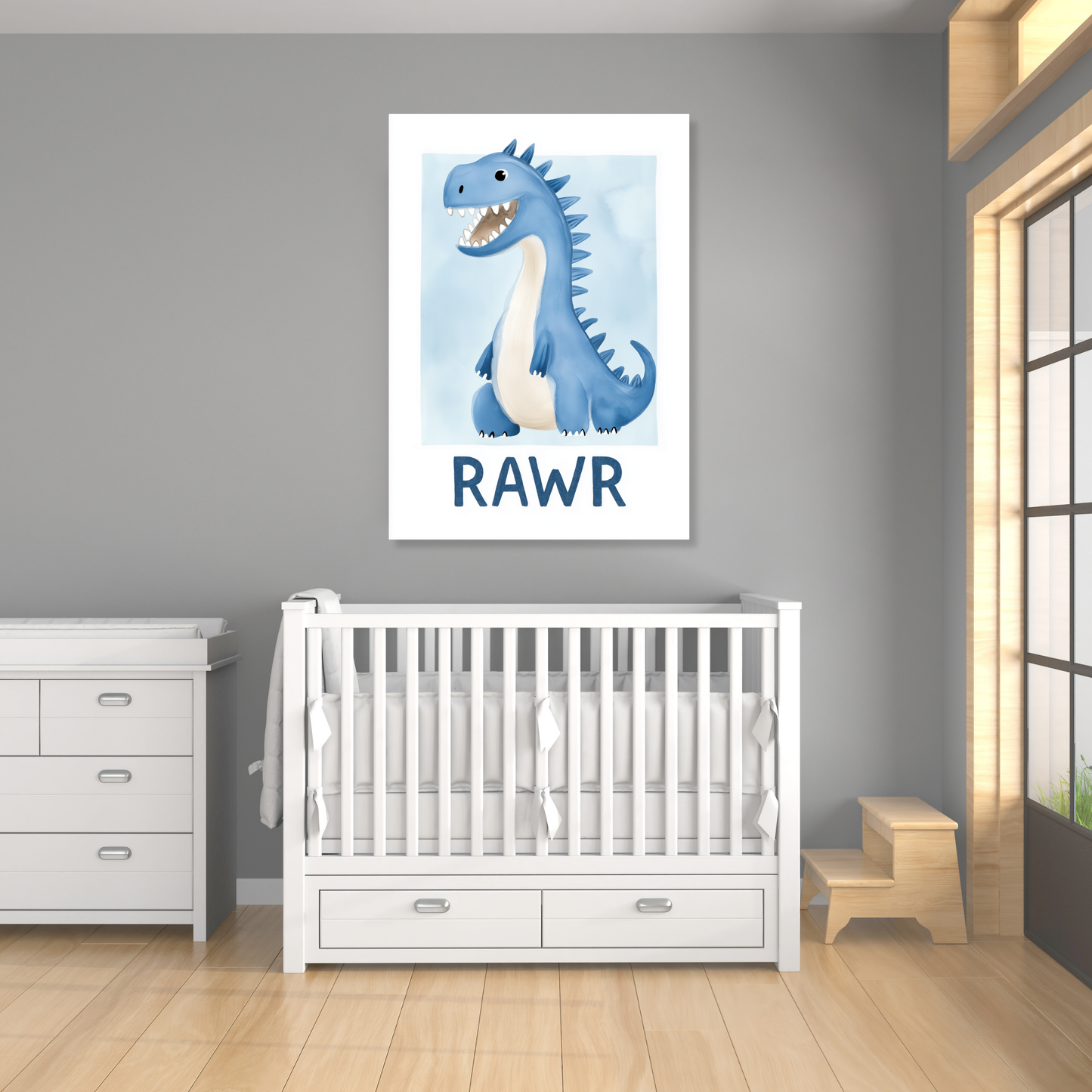 Rawr Canvas Wall Art Print