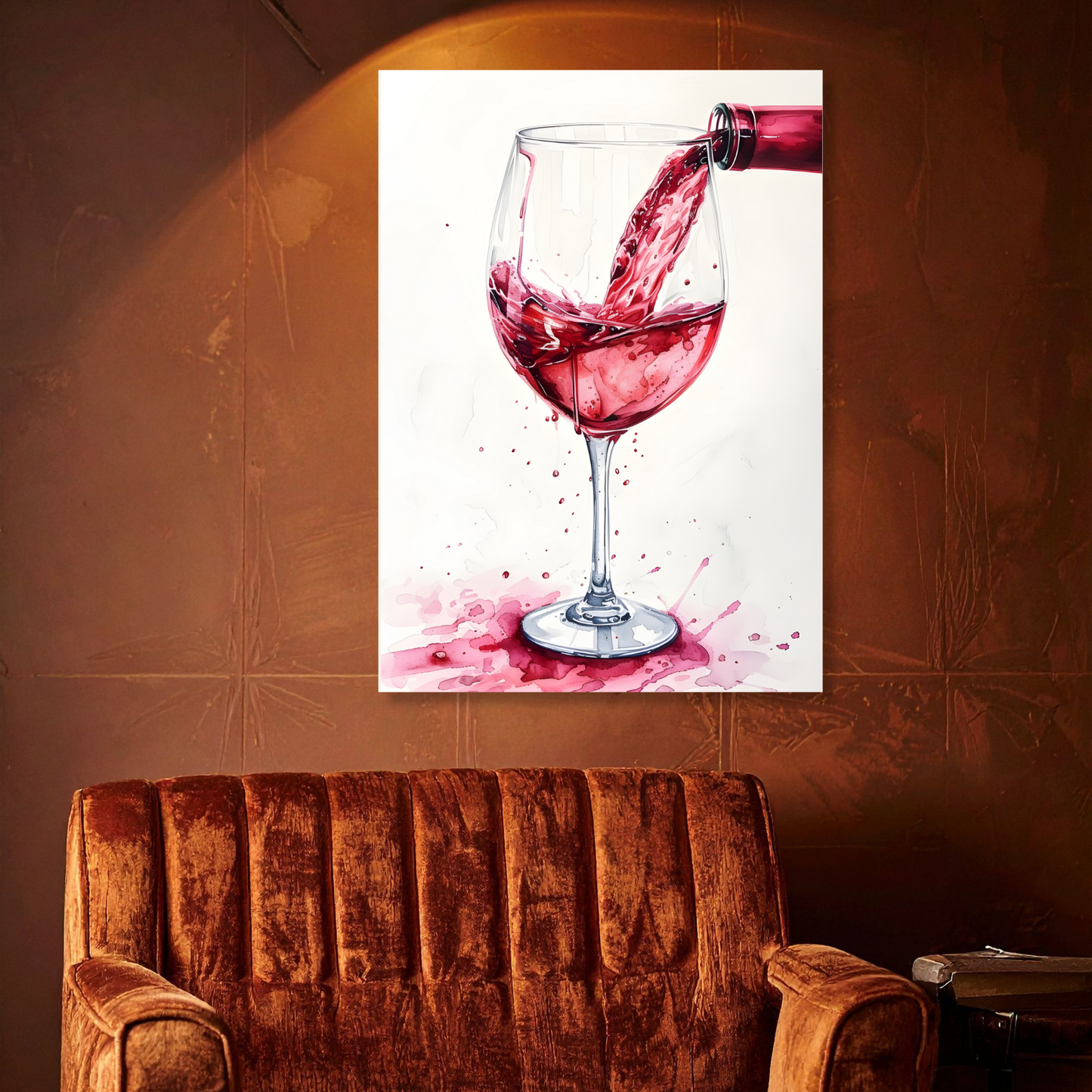 Red Wine Wall Art Canvas Print