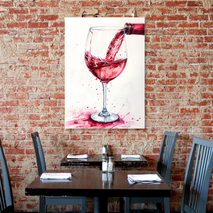 Red Wine Wall Art Canvas Print