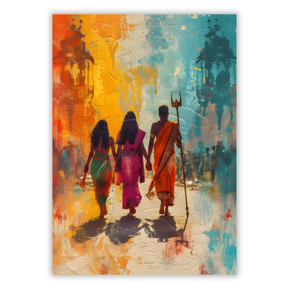 Road To The Temple Wall Art Canvas Print