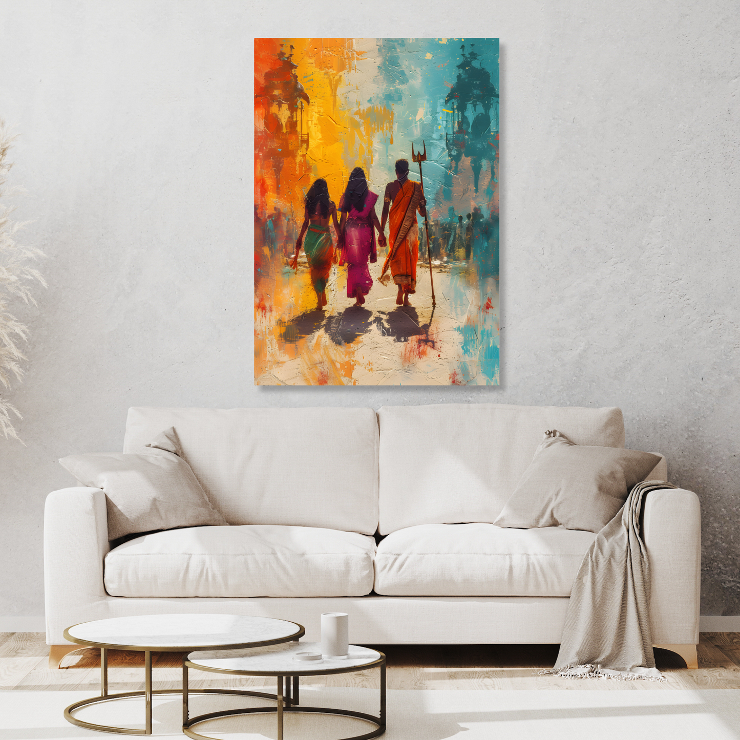 Road To The Temple Wall Art Canvas Print