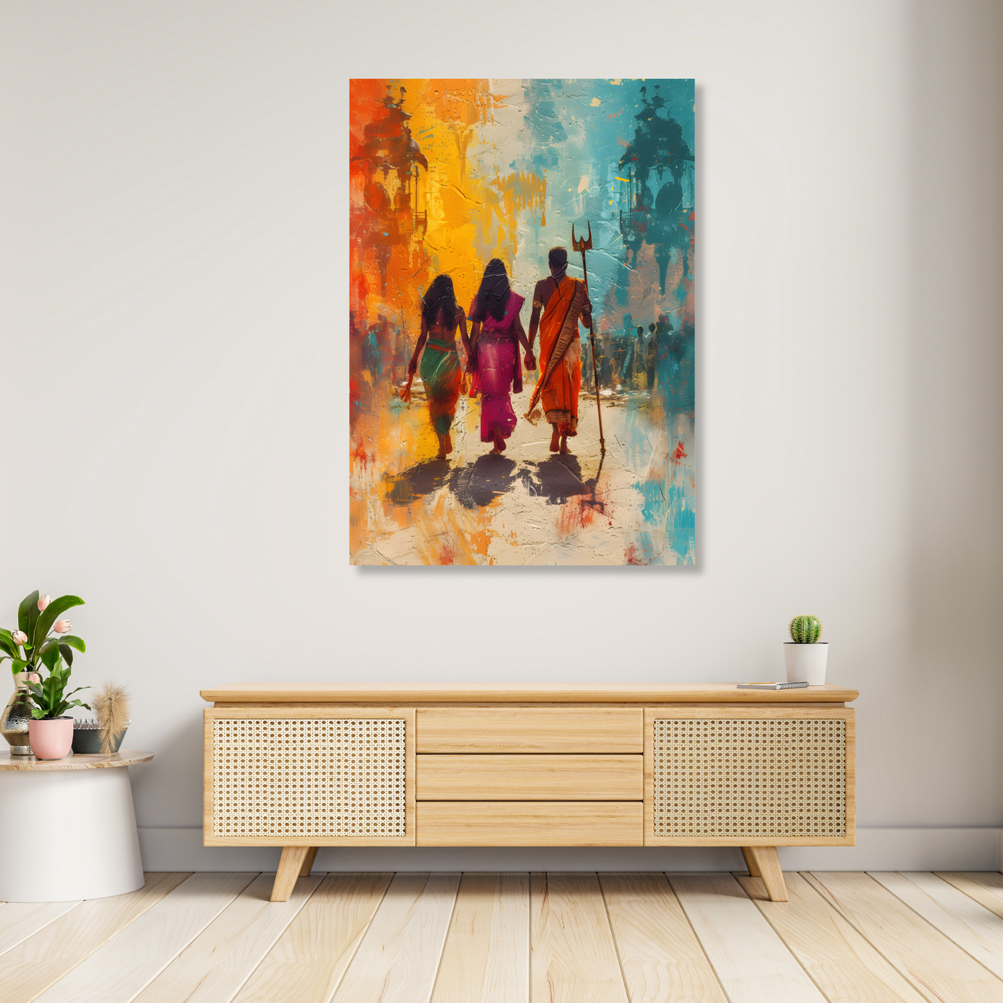 Road To The Temple Wall Art Canvas Print