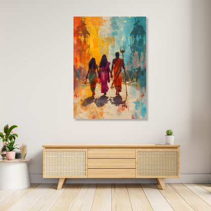 Road To The Temple Wall Art Canvas Print